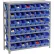 Global Industrial™ Steel Shelving with 48 4"H Plastic Shelf Bins Blue, 36x12x39-7 Shelves