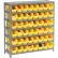 Global Industrial™ Steel Shelving with 48 4"H Plastic Shelf Bins Yellow, 36x12x39-7 Shelves