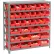 Global Industrial™ Steel Shelving with Total 36 4"H Plastic Shelf Bins Red, 36x12x39-7 Shelves