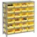Global Industrial™ Steel Shelving with 24 4"H Plastic Shelf Bins Yellow, 36x18x39-7 Shelves