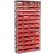 Global Industrial™ Steel Shelving with 48 4"H Plastic Shelf Bins Red, 36x12x72-13 Shelves