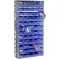 Global Industrial™ Steel Shelving with 60 4"H Plastic Shelf Bins Blue, 36x12x73-13 Shelves