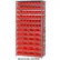 Global Industrial™ Steel Shelving with Total 72 4"H Plastic Shelf Bins Red, 36x12x72-13 Shelves