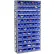 Global Industrial™ Steel Shelving - Total 81 4"H Plastic Shelf Bins Blue, 36x12x72-13 Shelves