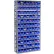 Global Industrial™ Steel Shelving with 96 4"H Plastic Shelf Bins Blue, 36x12x73-13 Shelves