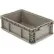 Global Industrial™ Stackable Straight Wall Container, Solid, 24"L x 15"W x 9-1/2"H, Gray