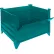 Global Industrial Stackable Steel Container, Drop Gate, 42"Lx42"Wx24"H, 4000 lb Cap, Green