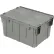 Global Industrial™ Plastic Attached Lid Shipping & Storage Tote, 28-1/8"x20-3/4"x15-5/8", Gray