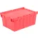Global Industrial™ Plastic Attached Lid Shipping & Storage Container 21-7/8x15-1/4x9-11/16 Red