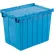 Global Industrial™ Plastic Attached Lid Shipping & Storage Container 21-7/8x15-1/4x17-1/4 Blue