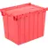 Global Industrial™ Plastic Attached Lid Shipping & Storage Container 21-7/8x15-1/4x17-1/4 Red