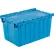 Global Industrial™ Plastic Attached Lid Shipping & Storage Container 25-1/4x16-1/4x13-3/4 Blue