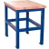 Built-Rite Standard Shop Stand, Maple Butcher Block Square Edge, 24"W x 36"D x 24"H, Blue