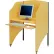 Interion® Privacy Study Carrel, Teak