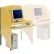 Interion® Privacy Study Carrel, Add-On Carrel, Teak