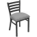 Fabric Upholstered Restaurant Chair With Ladder Back - Gray - Pkg Qty 2