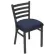 Fabric Upholstered Restaurant Chair With Ladder Back - Blue - Pkg Qty 2