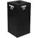 Steel Recycling Container with Bottle & Can Opening - 28 Gal. Cap. Black