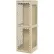 Global Industrial™ 2-Tier 2 Door Heavy Duty Vented Locker, 18"Wx18"Dx75"H, Putty, All-Welded