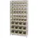 Global Industrial™ Chrome Wire Shelving With 48 Giant Plastic Stacking Bins Ivory, 36x14x74