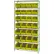 Global Industrial™ Chrome Wire Shelving w/ 28 Stacking Yellow Bins, 36"W x 12"D x 74"H, Gray