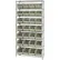 Global Industrial™ Chrome Wire Shelving w/ 28 Stacking Ivory Bins, 36"W x 12"D x 74"H, Gray