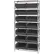 Global Industrial™ Chrome Wire Shelving With 14 Giant Plastic Stacking Bins Black, 36x14x74