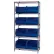 Global Industrial™ Chrome Wire Shelving With 8 Giant Plastic Stacking Bins Blue, 36x18x74