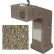 Concrete Outdoor Pedestal Drinking Fountain, ADA, Gray Limestone