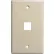 Vertical Cable, 304-J2632/1P/IV, Single (1) Port Keystone Wall Plate (Flush) Ivory
