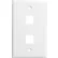 Vertical Cable, 304-J2636/2P/WH, Double (2) Port Keystone Wall Plate (Flush) White
