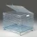 Nashville Folding Wire Mesh Container w/ Lid, 48"L x 40"W x 30-1/2"H, 3000-4000 lb Capacity, Gray
