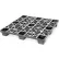 Nestable Light Duty Open Deck Pallet, Plastic, 4-Way, 43" x 43", 8800 Lb Static Capacity, Black