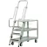 New Age Stock Picker Cart w/Ladder & 3 Shelves, 800 lb. Cap, 51-1/2"L x 22"W x 69-1/2"H, Silver