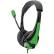 Single Plug Headset with Microphone, Green