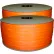 Kubinec Woven Polyester Strapping, 3/4"W x 1650'L x 0.74" Thick, 3000 lbs Break Strength, Orange - Pkg Qty 2