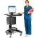 Global Industrial⢠Medical Computer Cart, 27"W x 24-1/2"D x 41"H, Black