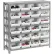 Global Industrial™ Steel Shelving With 18 4"H Plastic Shelf Bins Ivory, 36x18x39-7 Shelves