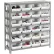 Global Industrial™ Steel Shelving with 24 4"H Plastic Shelf Bins Ivory - 36x18x39-7 Shelves