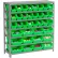 Global Industrial™ Steel Shelving with 48 4"H Plastic Shelf Bins Green, 36x18x39-7 Shelves