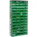 Global Industrial™ Steel Shelving with 48 4"H Plastic Shelf Bins Green, 36x12x72-13 Shelves