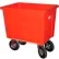 Wesco® Plastic Box Truck 12 Bushel Yellow 272552 8" Casters