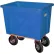 Wesco® Plastic Box Truck 20 Bushel Blue 272539 8" Casters