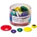 Officemate Assorted Magnets, Circles, Assorted Sizes and Colors, 30 per Tub