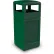 PolyTec™ Square Waste Container with Dome Lid, Green, 42-Gallon