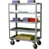 Service Cart w/5 Shelves & Polyolefin Wheels, 3000 lb. Capacity, 36"L x 18"W x 69-1/2"H, Gray