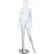 Female Mannequin -Hands to the Side, Left Leg Out- Gloss Finish, White