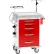 Detecto® Loaded Rescue Series Emergency Room Medical Cart, White Frame with 5 Red Drawers
