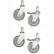 Nexel® CA5RSB (2) Swivel Brake (2) Rigid Stem Casters, 5" Polyurethane, Set of (4), 1200 lb Cap
