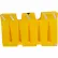 6'L Traffic Barrier, Polyethylene, Yellow